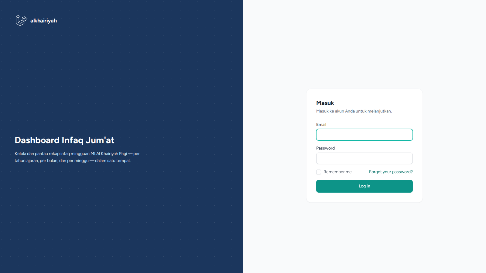 Dashboard Infaq Jum'at — Al Khairiyah